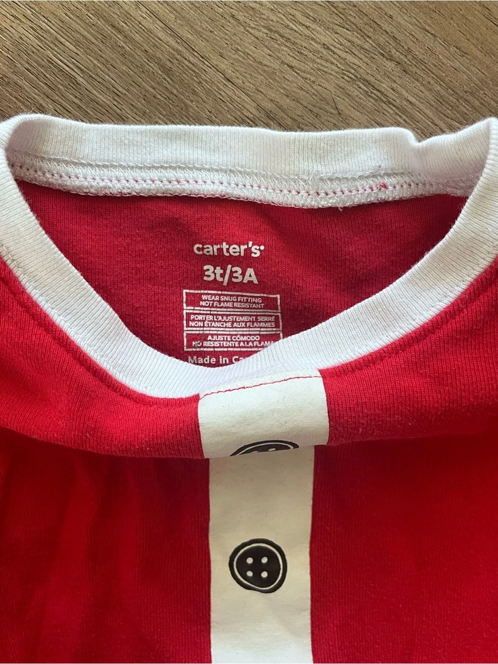 Carter's Red Santa-Inspired Long Sleeve Top with Belt Graphic 3T